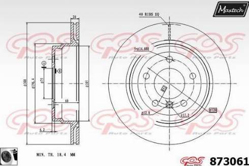 Maxtech 873061.0060 - Спирачен диск vvparts.bg