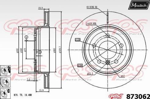 Maxtech 873062.6980 - Спирачен диск vvparts.bg