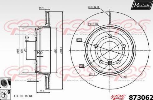 Maxtech 873062.6060 - Спирачен диск vvparts.bg