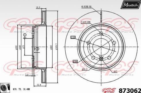 Maxtech 873062.0060 - Спирачен диск vvparts.bg