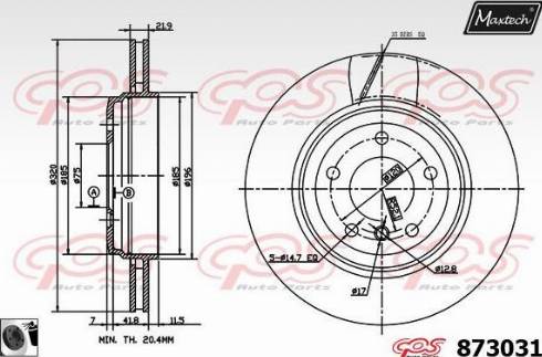 Maxtech 873031.0060 - Спирачен диск vvparts.bg