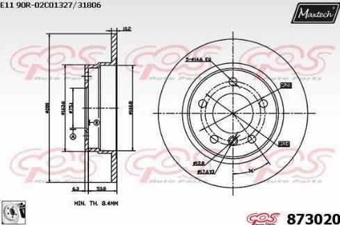 Maxtech 873020.0080 - Спирачен диск vvparts.bg