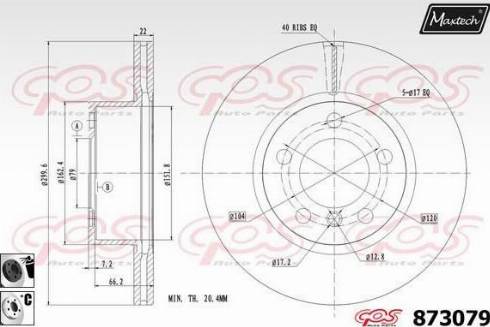 Maxtech 873079.6060 - Спирачен диск vvparts.bg