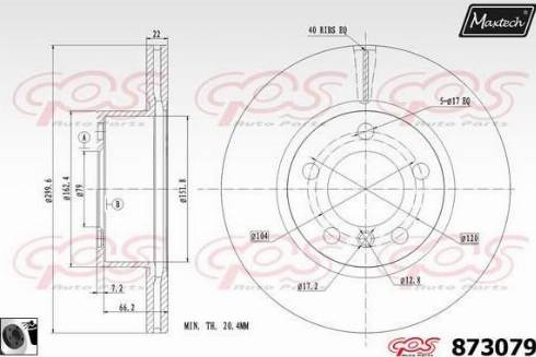 Maxtech 873079.0060 - Спирачен диск vvparts.bg