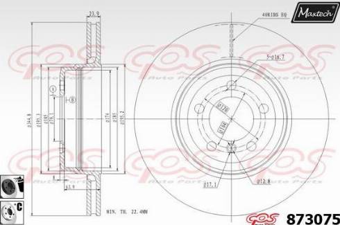 Maxtech 873075.6060 - Спирачен диск vvparts.bg