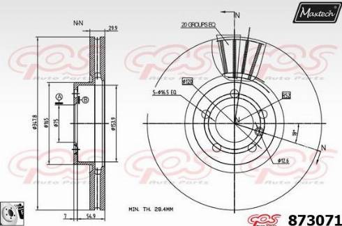 Maxtech 873071.0080 - Спирачен диск vvparts.bg