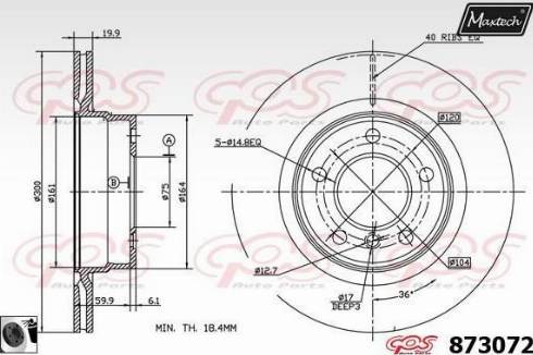 Maxtech 873072.0060 - Спирачен диск vvparts.bg