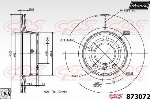 Maxtech 873072.0080 - Спирачен диск vvparts.bg