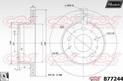 Maxtech 877244.0080 - Спирачен диск vvparts.bg