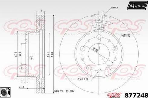 Maxtech 877248.0060 - Спирачен диск vvparts.bg