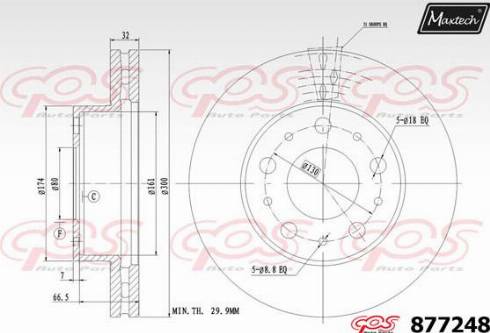 Maxtech 877248.0000 - Спирачен диск vvparts.bg