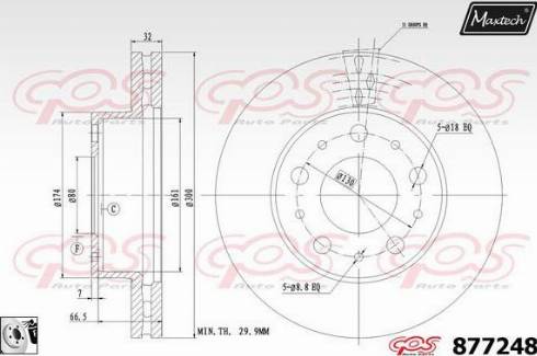 Maxtech 877248.0080 - Спирачен диск vvparts.bg