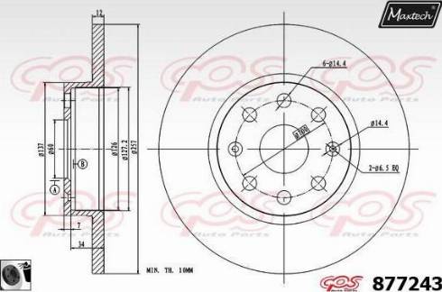 Maxtech 877243.0060 - Спирачен диск vvparts.bg