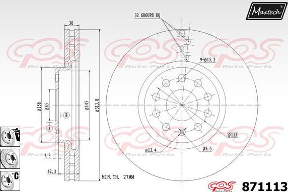 Maxtech 877243 - Спирачен диск vvparts.bg