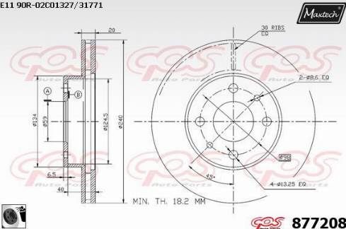 Maxtech 877208.0060 - Спирачен диск vvparts.bg