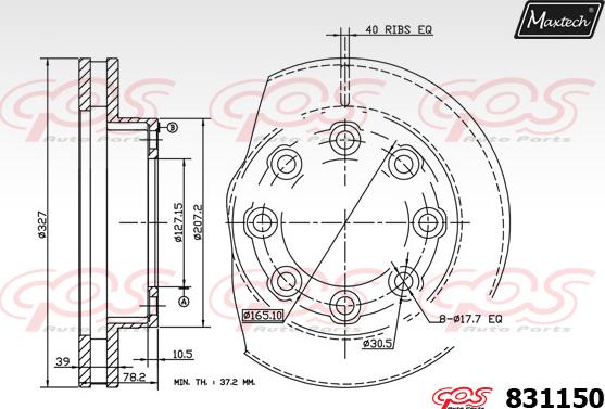 Maxtech 877215 - Спирачен диск vvparts.bg