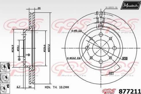 Maxtech 877211.6880 - Спирачен диск vvparts.bg