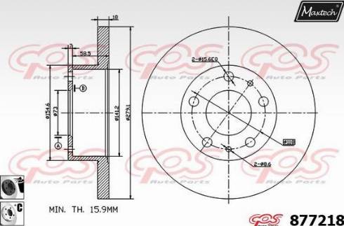 Maxtech 877218.6060 - Спирачен диск vvparts.bg