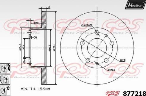 Maxtech 877218.6980 - Спирачен диск vvparts.bg