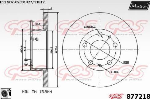 Maxtech 877218.0060 - Спирачен диск vvparts.bg