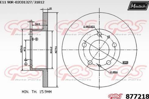 Maxtech 877218.0000 - Спирачен диск vvparts.bg