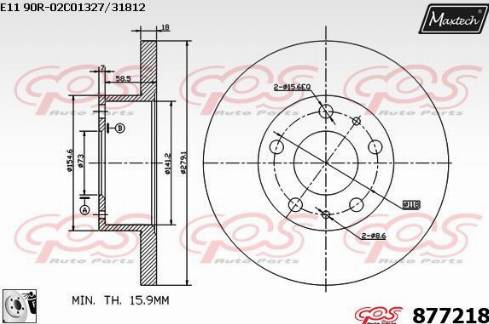 Maxtech 877218.0080 - Спирачен диск vvparts.bg