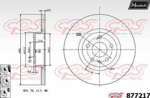 Maxtech 877217.6980 - Спирачен диск vvparts.bg