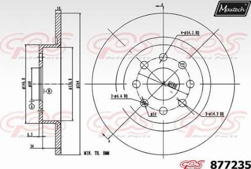 Maxtech 877235.0000 - Спирачен диск vvparts.bg