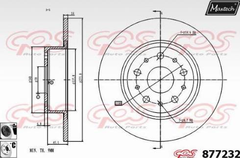 Maxtech 877232.6060 - Спирачен диск vvparts.bg