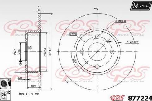 Maxtech 877224.6060 - Спирачен диск vvparts.bg