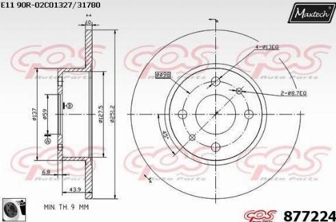 Maxtech 877224.0060 - Спирачен диск vvparts.bg