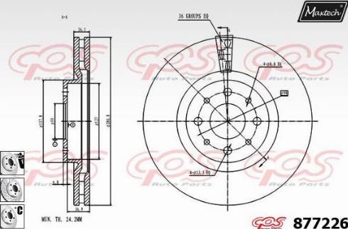 Maxtech 877226.6980 - Спирачен диск vvparts.bg