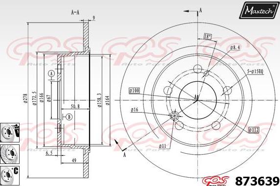 Maxtech 70160093 - Комплект водещи втулки, спирачен апарат vvparts.bg