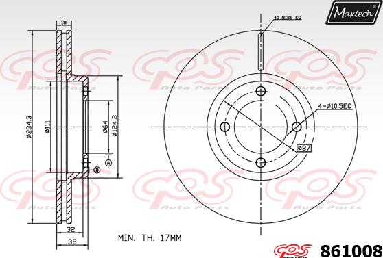 Maxtech 70160072 - Комплект водещи втулки, спирачен апарат vvparts.bg