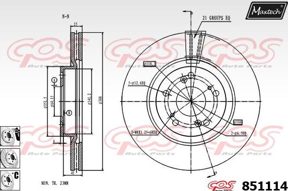 Maxtech 70180330 - Уплътнение, бутало на спирачния апарат vvparts.bg