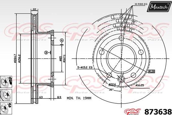 Maxtech 70200320 - Ремонтен комплект, спирачен апарат vvparts.bg