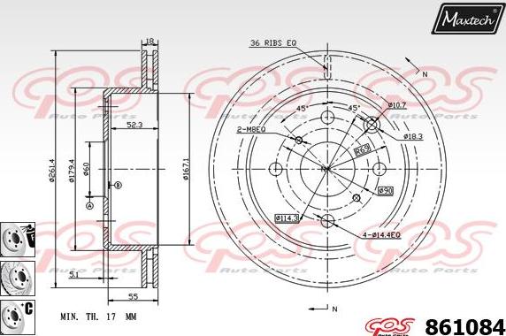 Maxtech 70180420 - Уплътнение, бутало на спирачния апарат vvparts.bg