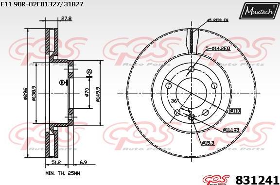 Maxtech 70180045 - Уплътнение, бутало на спирачния апарат vvparts.bg