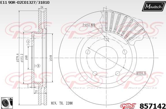 Maxtech 70180027 - Уплътнение, бутало на спирачния апарат vvparts.bg