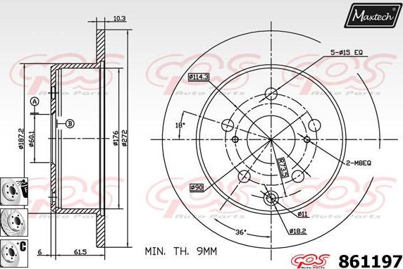 Maxtech 70180153 - Уплътнение, бутало на спирачния апарат vvparts.bg