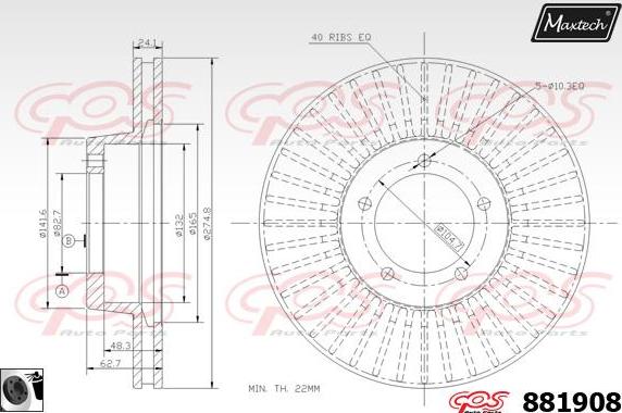 Maxtech 70180362 - Уплътнение, бутало на спирачния апарат vvparts.bg