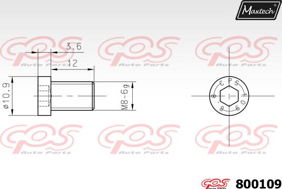 Maxtech 70180337 - Уплътнение, бутало на спирачния апарат vvparts.bg