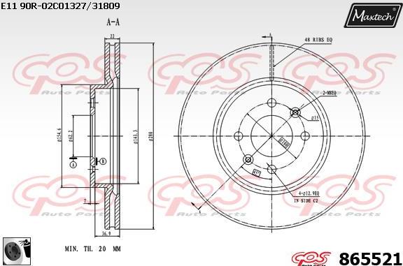 Maxtech 70180291 - Уплътнение, бутало на спирачния апарат vvparts.bg