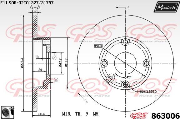 Maxtech 70180283 - Уплътнение, бутало на спирачния апарат vvparts.bg