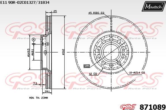 Maxtech 70180273 - Уплътнение, бутало на спирачния апарат vvparts.bg