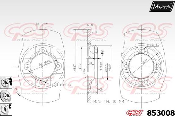 Maxtech 70200427 - Ремонтен комплект, спирачен апарат vvparts.bg