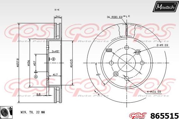 Maxtech 70200552 - Ремонтен комплект, спирачен апарат vvparts.bg