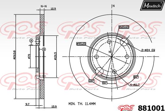 Maxtech 70200580 - Ремонтен комплект, спирачен апарат vvparts.bg