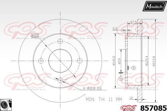 Maxtech 70200684 - Ремонтен комплект, спирачен апарат vvparts.bg