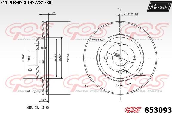 Maxtech 70200686 - Ремонтен комплект, спирачен апарат vvparts.bg